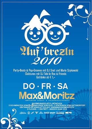 Aufbrezeln als Motto - Max und Moritz Party Club München