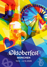Wiesn Plakat 2026 - Das neue Oktoberfestplakat (c) Bild LHM/RAW - Design Florian Huber